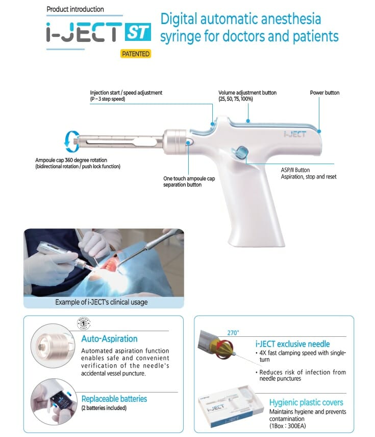 Saeshin I-JECT ST painless digital anesthesia syringe set - Description Image 4