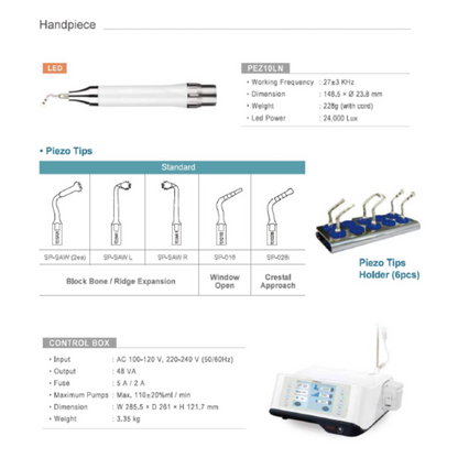 Saeshin Traus SUS20 piezoelectric bone surgery system with LED handpiece