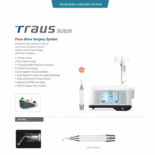 Saeshin Traus SUS20 piezoelectric bone surgery system with LED handpiece