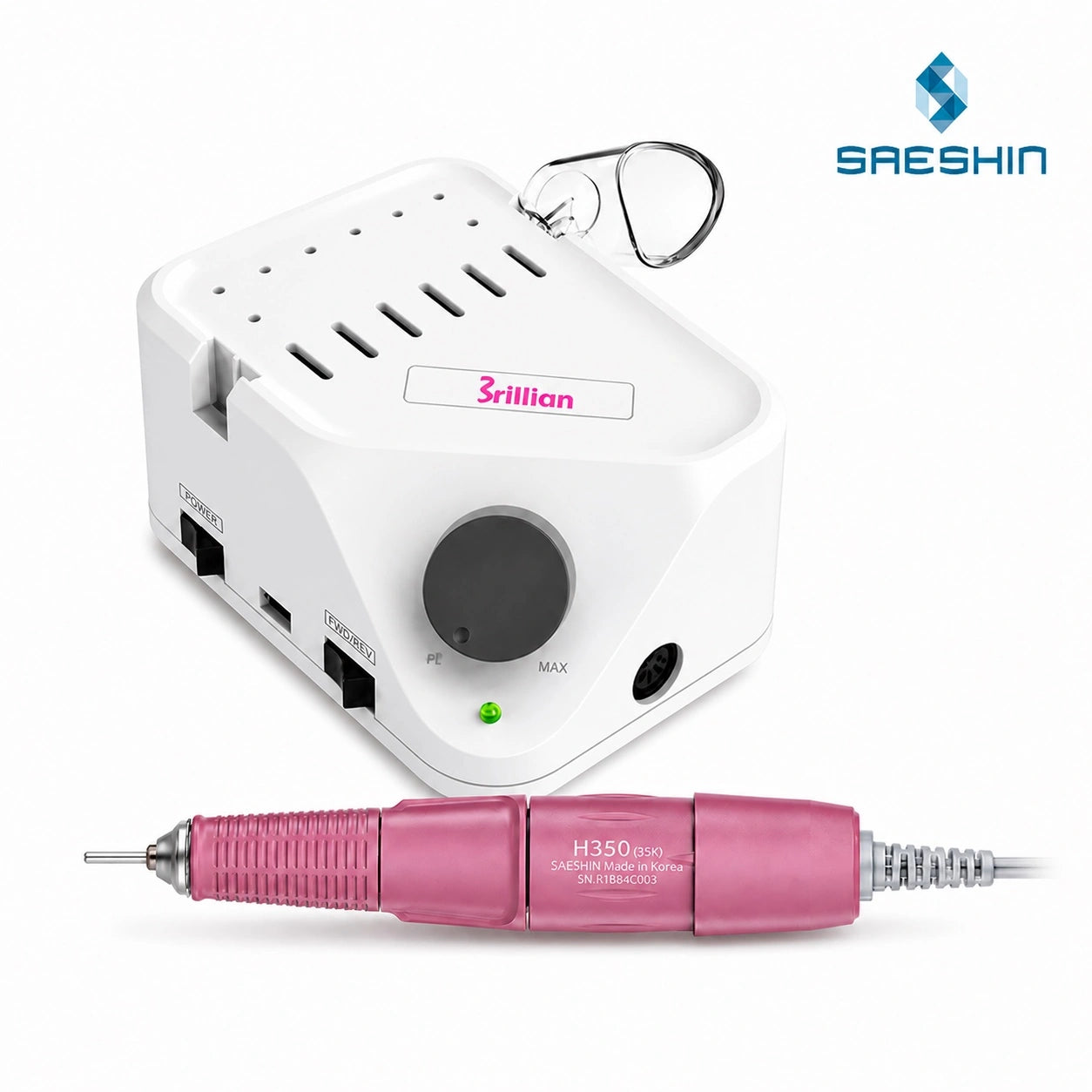 Saeshin Brillian B350+H350 Nail Drill Set (35,000 RPM)