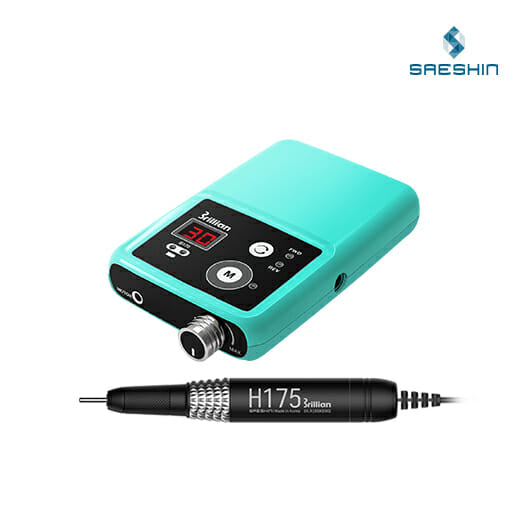 Saeshin Brillian B170+H175 Cordless Rechargeable Nail Drill Set (30,000 RPM)