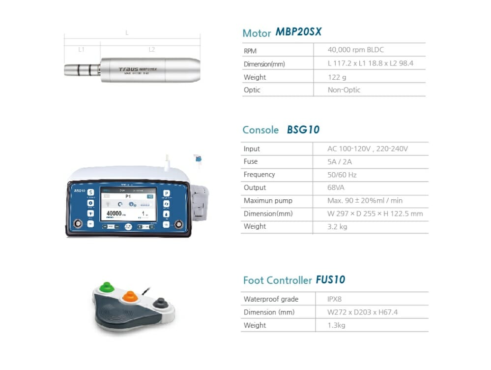 Saeshin TRAUS SSG10 Surgical, Saw & Shaver Dual Motor System – Full Set - Description Image 2