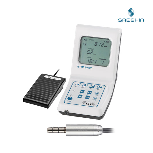 Saeshin E-CUBE/CUBE-EM Motor/Strong AT-II FUE Hair Transplant Micromotor Set